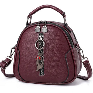 Women Crossbody Bag Lady Small Shell Bag Vintage High Solid PU Leather Shoulder