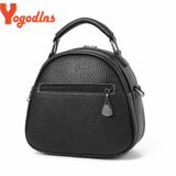Women Crossbody Bag Lady Small Shell Bag Vintage High Solid PU Leather Shoulder