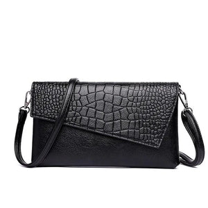 Women Crocodile Pattern Shoulder Bag Crossbody Small Purse