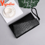 Women Crocodile Pattern Shoulder Bag Crossbody Small Purse