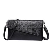 Women Crocodile Pattern Shoulder Bag Crossbody Small Purse