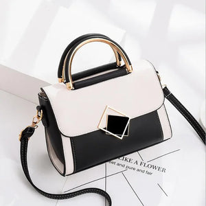 Women Small Square Bag Ladies Car Line Patchwork Handbag Retro Shoulder Bags Mes