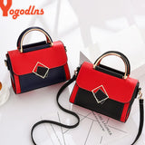 Women Small Square Bag Ladies Car Line Patchwork Handbag Retro Shoulder Bags Mes