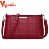 Small Plaid PU Leather Shoulder Bag Crossbody Retro Purse