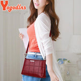 Small Plaid PU Leather Shoulder Bag Crossbody Retro Purse
