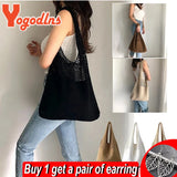 Women's Wool Woven Shoulder Bag Large Capacity Handbag