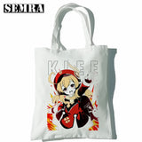 Yoimiya Anime Women Canvas Shopper Bag Large Tote Handbag