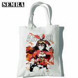 Yoimiya Anime Women Canvas Shopper Bag Large Tote Handbag