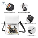 Yorkshire Terrier Shoulder Bag Dog Lover Shopping Leather Mobile Phone Bag