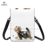 Yorkshire Terrier Shoulder Bag Dog Lover Shopping Leather Mobile Phone Bag