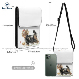 Yorkshire Terrier Shoulder Bag Dog Lover Shopping Leather Mobile Phone Bag