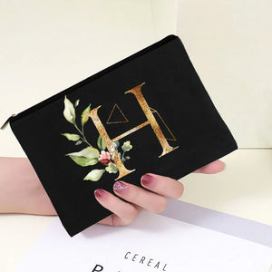 Personalized Initials Oil Print Cosmetic Bag