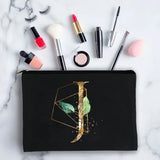 Personalized Initials Oil Print Cosmetic Bag