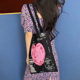 Women's Shoulder Bag Graffiti Printing Canvas Tote Pack