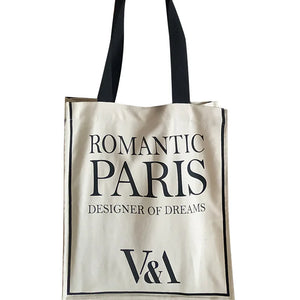 Canvas Cotton Print Zipper Shopping Bags Girls Casual Handbag