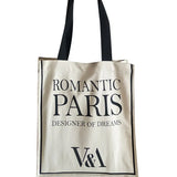Canvas Cotton Print Zipper Shopping Bags Girls Casual Handbag