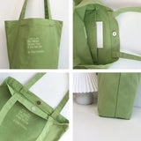 Embroidered Eco Reusable Foldable Shoulder Bag Cotton Tote Pack for Women