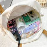 Hamburger Shoulder Bag Large-capacity Canvas Casual Shopping