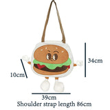 Hamburger Shoulder Bag Large-capacity Canvas Casual Shopping