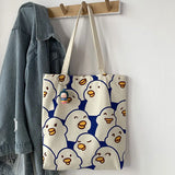 Japanese Ducks Print Tote Bag for Women Eco Shoulder Bags