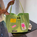Canvas Woman Tote Bag Large Capacity Student Shoulder Bags Handbag Girls Cartoon