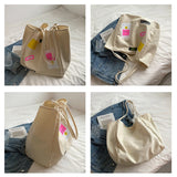 Canvas Woman Tote Bag Large Capacity Student Shoulder Bags Handbag Girls Cartoon