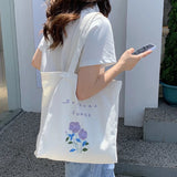 Women's Canvas Tote Bag Handbag Shopping Printed Reusable Fabric Girls