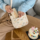 Canvas Cross Body Bag Smiley Girls Shopping Shoulder Mini Casual