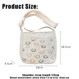 Mini Canvas Smiley Cross Body Bag for Women Girls