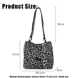 Leopard Shoulder Bag Reusable Shopping Bags Underarm Pack Casual Tote