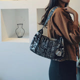 Retro Handbag Canvas Shoulder Totes Vintage Top Handbags Small Bags Clutch