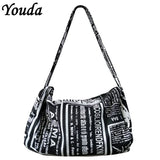 Retro Handbag Canvas Shoulder Totes Vintage Top Handbags Small Bags Clutch
