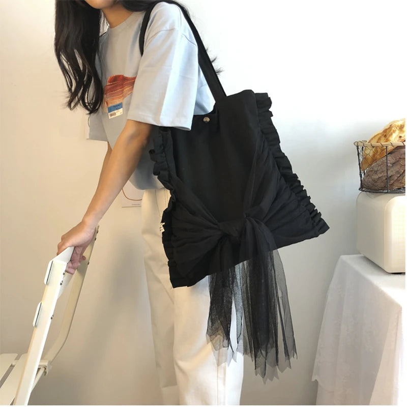 Plaid Ladies Shopping Bag Handbag Women's Tote Ultra Light