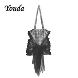 Plaid Ladies Shopping Bag Handbag Women's Tote Ultra Light