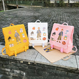 Ladies Canvas Schoolbag College Style Backpack