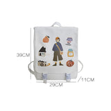 Ladies Canvas Schoolbag College Style Backpack