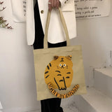 Large Capacity Canvas Bag Girl Version Tiger Print Student