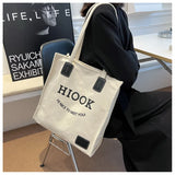 Large Capacity Canvas Bag Female All Match College Student Class Shoulder Bags