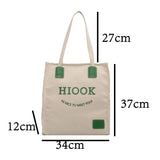 Large Capacity Canvas Bag Female All Match College Student Class Shoulder Bags