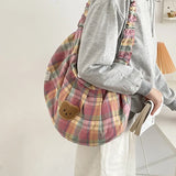 Casual Shoulder Bag with Bear Pattern