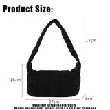 Lattice Pattern Shoulder Bags Space Cotton Handbag Women Small Fluffy Tote Pack