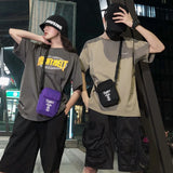 Canvas Sling Bag Crossbody Shoulder Mini Messenger Couple Solid