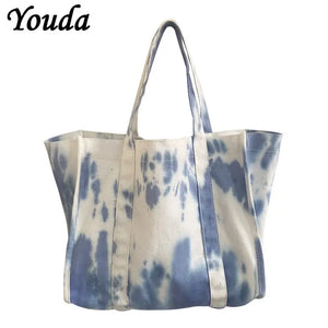 Canvas Shoulder Bag Literary Women's Tote Handbag