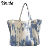 Canvas Shoulder Bag Literary Women's Tote Handbag