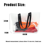 Transparent High Capacity Shoulder Bag Street Student Handbag