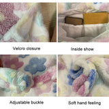 Soft Flowers Tote Plush Material Messenger Bag Female Student Large Capacity Sho