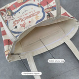 Canvas Shoulder Bag Circus Books Daily Shopping Bags Students Bookbag Handbags
