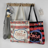 Canvas Shoulder Bag Circus Books Daily Shopping Bags Students Bookbag Handbags