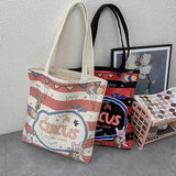Canvas Shoulder Bag Circus Books Daily Shopping Bags Students Bookbag Handbags