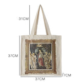 Niche Painting Literary Style Canvas Bag Large Capacity Shoulder Bag